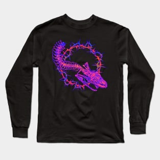 Grungy Boa Skull V1 Long Sleeve T-Shirt